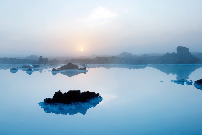 Balneário da Lagoa Azul na Islândia